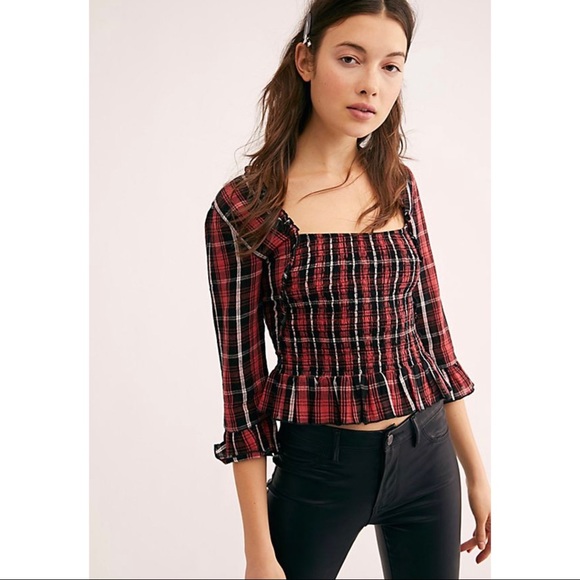 Free People Tops - Free People Smocked Crop Top